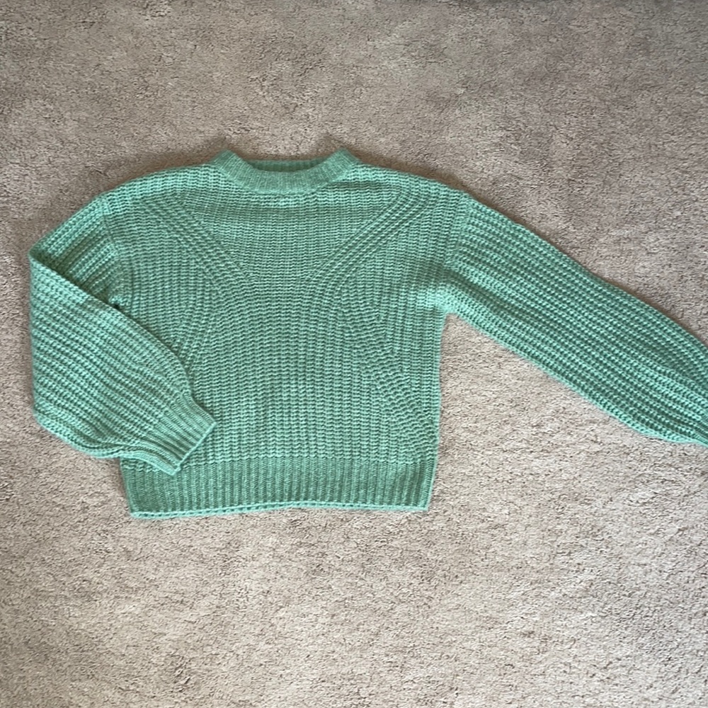 A New Day green mock neck sweater, slightly cropped